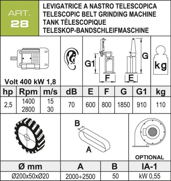 Kontaktbandschleifmaschine Aceti ART 28